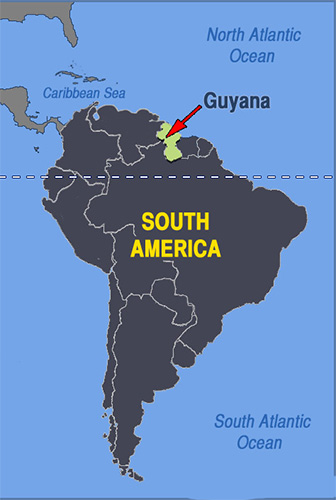 guyana map